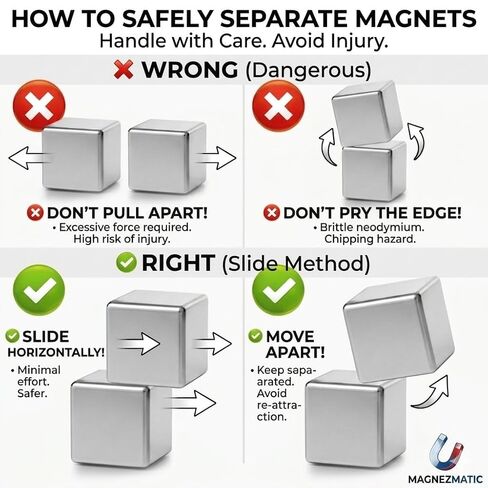 مغناطيس مكعب صغير من النيوديميوم 3 × 3 × 3 مم (1/8 بوصة) N48 - 125 حزمة | مغناطيسات مربعة صغيرة من الأرض النادرة للطباعة ثلاثية الأبعاد، وصناعة النماذج المصغرة والحرف اليدوية in Saudi Arabia