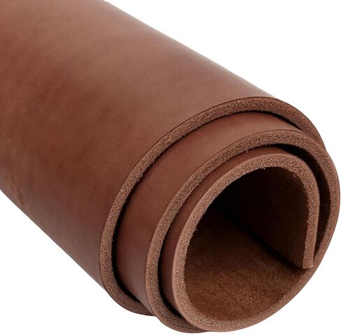 Full Grain Leather Sheets, 4-5mm Thick, Brown Leather, Vegetable Tanned Leather for Crafting, Tooling, Sheath Making (Brown 6 x 6 inches) in Saudi Arabia