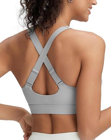 RUNNING GIRL High Impact Sports Bras for Women, Adjustable Straps Bra High Support Workout Bra with Sewn in Pads in Kuwait