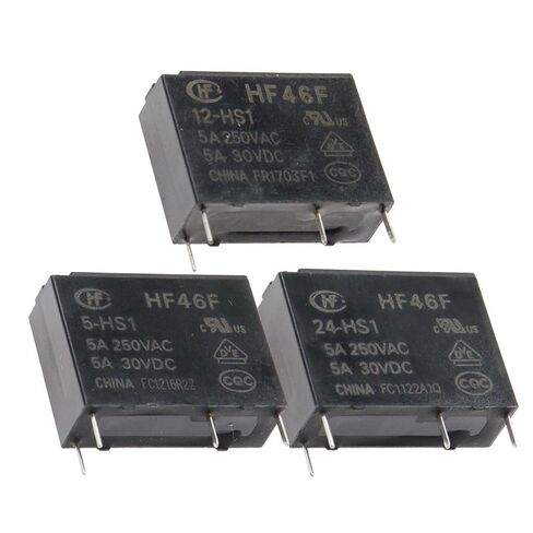 10 قطعة 5A 4Pin HF46F-5-HS1 HF46F-12-HS1 HF46F-24-HS1 مرحل الطاقة مفتوح عادة 5 12 24 VDC 250VAC(HF46F-5-HS1) in Kuwait