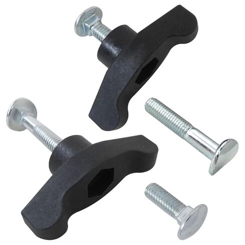 Replacement Wing Knob & T-Bolt Set – Hard Plastic & Galvanized Iron, Fits for Most Mower & Snow Blower Models by BLUE ELF in Saudi Arabia