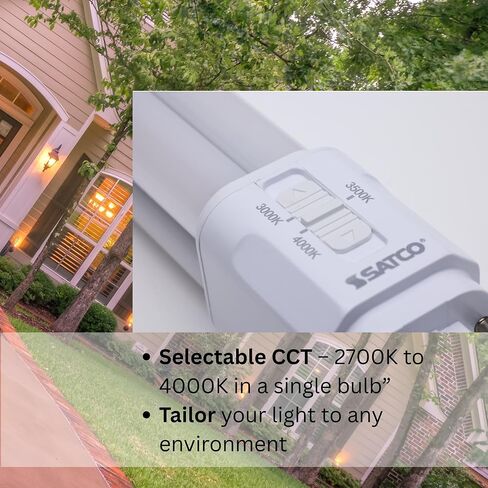 مصباح Satco LED PL 9.5 واط 18 واط/26 واط/32 واط يعادل 3000 كيلو/3500 كيلو/4000 كيلو CCT قابل للتحديد G24q 4-Pin Base Type A الصابورة المعتمدة على عكس الضوء 120-277 فولت الجزء S29856 (6 عبوات) in Kuwait