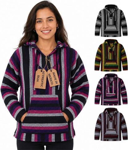 Cuitáxi Drug rug -سترة مكسيكية - سترة باجا - باجا بونشو - بونشو مكسيكي - بوهو هوديي - هوديي مكسيكي - in Kuwait