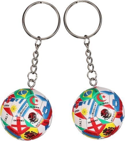 World Cup Soccer Keychain National Flags Football Key Ring Sports Souvenir & Backpack Accessory for 2026 Football Fans in Kuwait