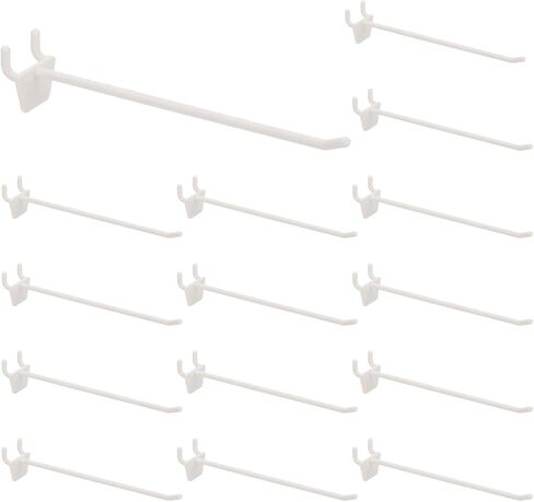 خطافات Pegboard من PATIKIL، (3 بوصة، أبيض حليبي، تناسب 1/4 بوصة Pegboard) (25 قطعة)، منظم تخزين حائطي من بلاستيك ABS، مناسب لـ - المرآب/المكتب/المنزل/المتجر in Kuwait