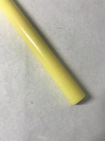 Nylon 6/6 Plastic Round Rod 1" Diameter, 12" Length - Yellow Color in Kuwait