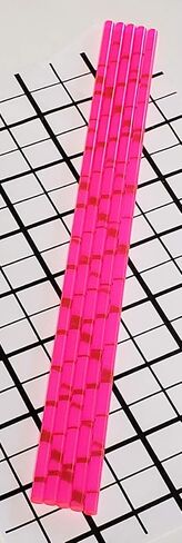 5 Pcs 1/4" Diameter x 12" Inch Long Color Pink Clear Translucent Fluorescent Acrylic Plexiglass Rods - .25 Dia - 6.35mm in Saudi Arabia
