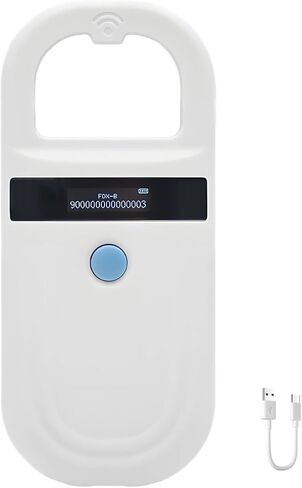 ماسح ضوئي دقيق للحيوانات الأليفة، قارئ معرف الحيوان العالمي، جهاز محمول RFID 134.2 كيلو هرتز، مسافة قراءة 0-5.9 بوصة، شاشة OLED، يعمل مع EMID FDX-B (ISO11784/85) لتحديد هوية الحيوانات الأليفة in Kuwait