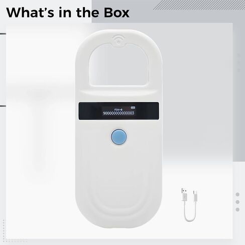 ماسح ضوئي دقيق للحيوانات الأليفة، قارئ معرف الحيوان العالمي، جهاز محمول RFID 134.2 كيلو هرتز، مسافة قراءة 0-5.9 بوصة، شاشة OLED، يعمل مع EMID FDX-B (ISO11784/85) لتحديد هوية الحيوانات الأليفة in Kuwait