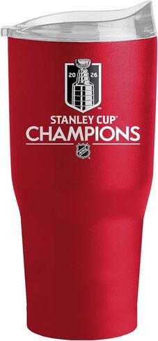 شعار العلامات التجارية Carolina Hurricanes NHL Stanley Cup Champions كوب من الفولاذ المقاوم للصدأ سعة 30 أونصة - شعار NHL Stanley Cup Champions الرسمي، لون الفريق in Kuwait