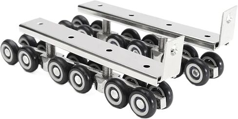 2Pcs Door Wheels Roller 12 Wheel Hangers Cold Rolled Steel Sliding Door Closet Mute Kit in Saudi Arabia