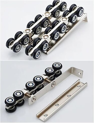 2Pcs Door Wheels Roller 12 Wheel Hangers Cold Rolled Steel Sliding Door Closet Mute Kit in Saudi Arabia