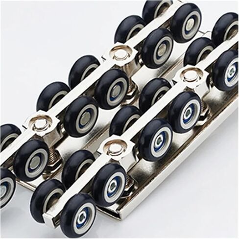 2Pcs Door Wheels Roller 12 Wheel Hangers Cold Rolled Steel Sliding Door Closet Mute Kit in Saudi Arabia