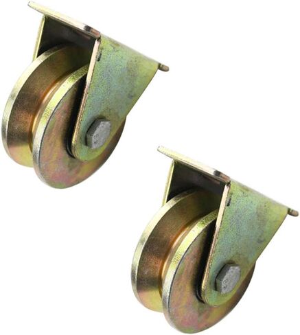 V Groove Wheel Track Rail - Rigid V-Shaped Caster Wheels for Sliding Doors & Gate Frames - 60mm Industrial Carts Hardware (2 Pack) - Durable & Easy Glide in Kuwait