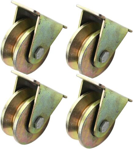 V Groove Wheel Track Rail - Rigid V-Shaped Caster Wheels for Sliding Doors & Gate Frames - 60mm Industrial Carts Hardware (2 Pack) - Durable & Easy Glide in Kuwait
