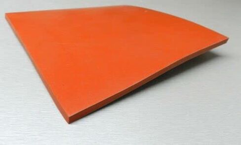 4" Square 1/4" Thick Silicone Rubber Sheet High Temp Solid Red/Orange Grade 4x4 by JTS in Kuwait