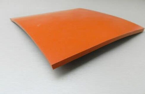 4" Square 1/4" Thick Silicone Rubber Sheet High Temp Solid Red/Orange Grade 4x4 by JTS in Kuwait