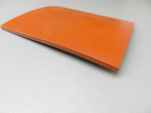 4" Square 1/4" Thick Silicone Rubber Sheet High Temp Solid Red/Orange Grade 4x4 by JTS in Kuwait