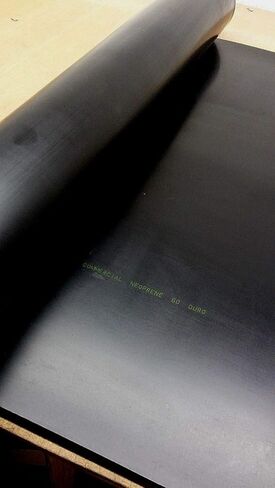 Neoprene Rubber Sheet Solid 1/4" Thk x 4" x 12" Rect Strip 60 Duro Std Flex in Saudi Arabia