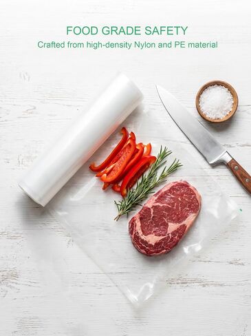 15 Inch Vacuum Sealer Bags, 2 Rolls 15" x 50' Extra Wide Commercial Grade Vacuum Seal bags for Food Storage, Heavy Duty BPA Free Puncture Resistant for Brisket, Sous Vide & Meal Prep in Kuwait