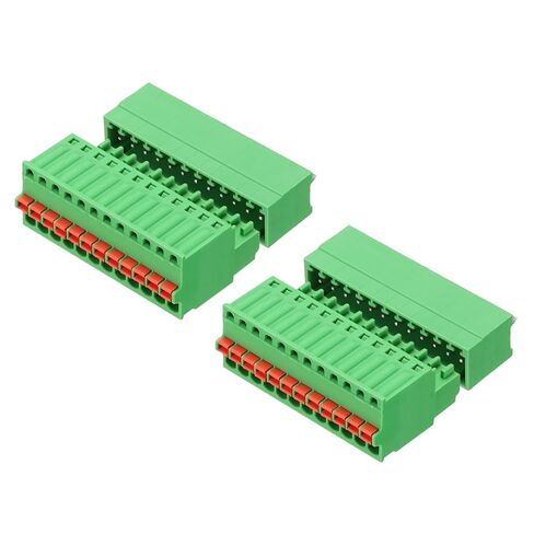 MECCANIXITY 2set 2.5mm 0.1 "الملعب PCB محطة كتلة موصل 12 دبوس مستقيم دبوس الذكور الإناث للتوصيل السريع PCB محطات الأسلاك ل27-20AWG كابل المعدات الميكانيكية، الأخضر in Kuwait