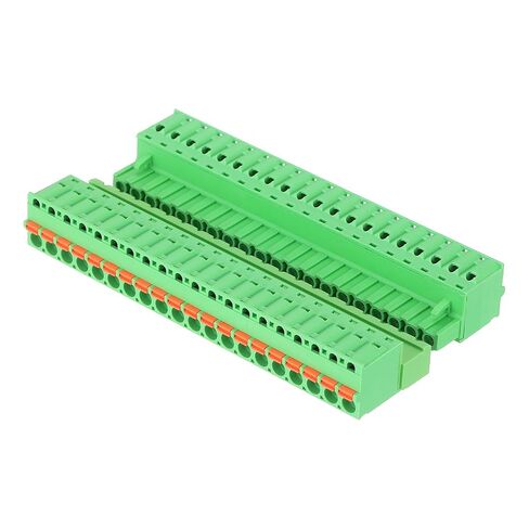 MECCANIXITY 2 Set 5.08 mm 0.2" Pitch Terminal Block, 4 Vertical Pin Spring PCB Mount Terminal Block Pluggable Male & Female Circuit Board Connector 300V 10A for 24-14AWG in Kuwait