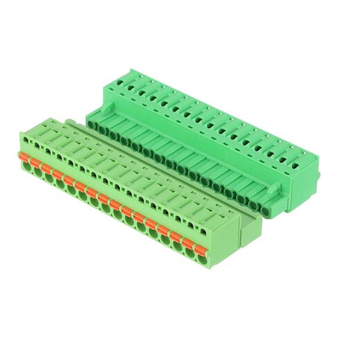 MECCANIXITY 2 Set 5.08 mm 0.2" Pitch Terminal Block, 4 Vertical Pin Spring PCB Mount Terminal Block Pluggable Male & Female Circuit Board Connector 300V 10A for 24-14AWG in Kuwait