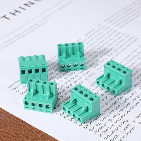 5 قطعة كتلة طرفية، 4 دبوس أخضر PCB جبل موصل طرفي ذكر وأنثى PCB زاوية برغي محطات كتلة موصل التوصيل للإلكترونيات in Kuwait