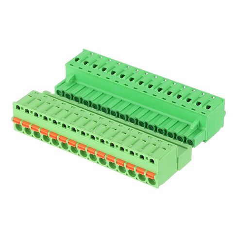 MECCANIXITY 2 Set 5.08 mm 0.2" Pitch Terminal Block, 4 Vertical Pin Spring PCB Mount Terminal Block Pluggable Male & Female Circuit Board Connector 300V 10A for 24-14AWG in Kuwait