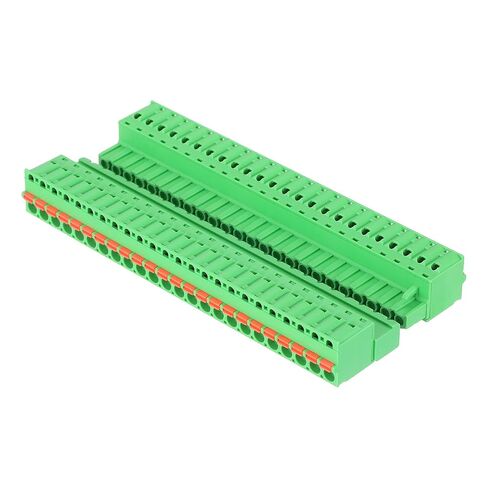 MECCANIXITY 2 Set 5.08 mm 0.2" Pitch Terminal Block, 4 Vertical Pin Spring PCB Mount Terminal Block Pluggable Male & Female Circuit Board Connector 300V 10A for 24-14AWG in Kuwait