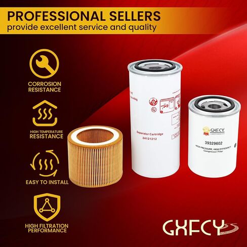 24121212 Air/Oil Separator 88171913 Air Filter 39329602 Oil Filter | Replace 22388045 1613900100 6211473900 13294374 22173538 89259329 88210620 Compatible with Air Compressor UP6-5 UP5 UP6-15C in Kuwait
