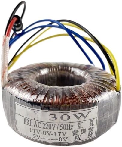 1pc 30W 30VA Toroidal 220V 50Hz Input 17V-0-17V 9V Output Amplifier Audio X-5 Preamp in Saudi Arabia
