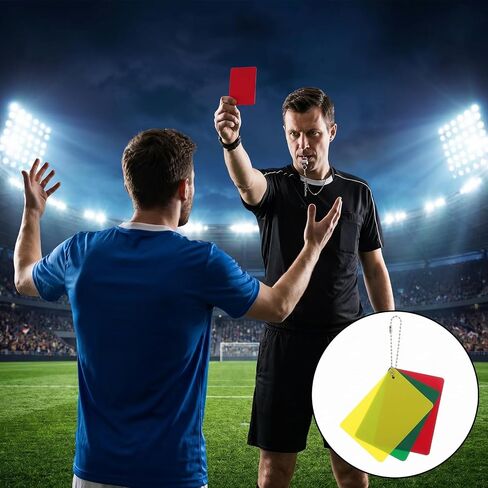 6Pcs Soccer Referee Penalty Cards, Professional Referee Cards | Soccer Referees Card Warning Ejection Delay Green Red and Yellow Card for Sports Game Officials Kit , Referees Accessories in Kuwait