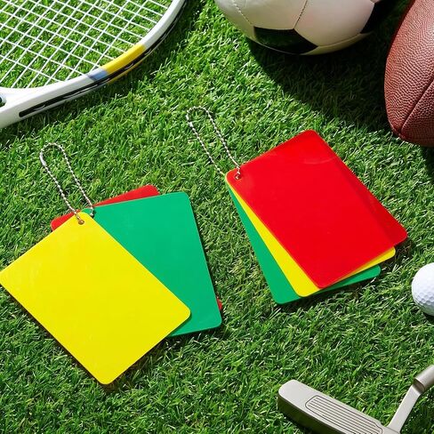 6Pcs Soccer Referee Penalty Cards, Professional Referee Cards | Soccer Referees Card Warning Ejection Delay Green Red and Yellow Card for Sports Game Officials Kit , Referees Accessories in Kuwait