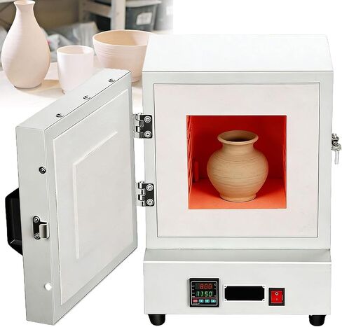 2000w Electric Ceramic Laboratory Muffle Furnace, Electric Kiln for Pottery at Home 1150℃ Metal Melting Furnace, for Dentistry, Ceramic Works, Jewelry Treatment in Kuwait