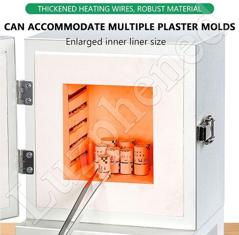 2000w Electric Ceramic Laboratory Muffle Furnace, Electric Kiln for Pottery at Home 1150℃ Metal Melting Furnace, for Dentistry, Ceramic Works, Jewelry Treatment in Kuwait