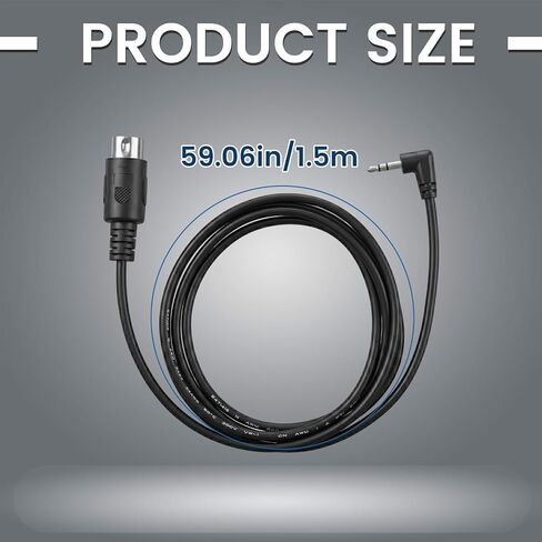 كابلات متوسطة 3.5 ملم، كابل بطول 1.5 متر/59 بوصة من النوع A TRS 3.5 ملم إلى MIDI 5 Pin Din مع مقابس صغيرة جدًا TRS إلى سلك كابل MIDIJack 5 دبوس متعدد الاتجاهات لمزامنة لوحات المفاتيح DAWs in Kuwait
