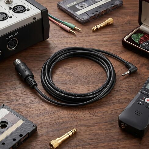 كابلات متوسطة 3.5 ملم، كابل بطول 1.5 متر/59 بوصة من النوع A TRS 3.5 ملم إلى MIDI 5 Pin Din مع مقابس صغيرة جدًا TRS إلى سلك كابل MIDIJack 5 دبوس متعدد الاتجاهات لمزامنة لوحات المفاتيح DAWs in Kuwait