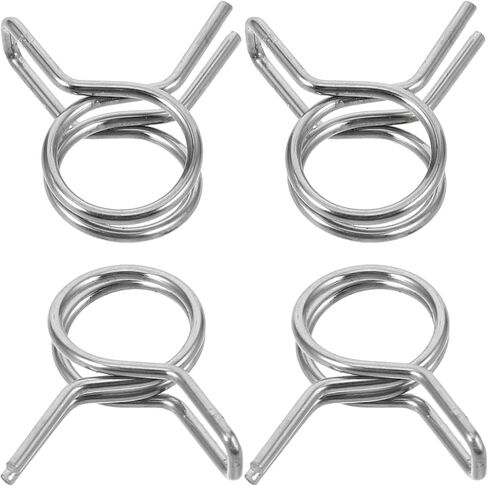 Generic 4 قطع من مشابك خرطوم الوقود الفضية، حلقات أنابيب زنبركية ملفوفة، مشابك أنبوب الزيت للاستخدام العام، مضخات الوقود، مقاطع خط الدراجات النارية شديدة التحمل، مثبتات أنابيب آمنة لاستخدام السيارات in Kuwait