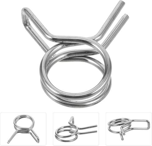 Generic 4 قطع من مشابك خرطوم الوقود الفضية، حلقات أنابيب زنبركية ملفوفة، مشابك أنبوب الزيت للاستخدام العام، مضخات الوقود، مقاطع خط الدراجات النارية شديدة التحمل، مثبتات أنابيب آمنة لاستخدام السيارات in Kuwait