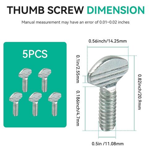 12-24 x 1/2" Thumb Screws Compatible with On Time Wildlife Feeder Parts, Carbon Steel Fully Threaded Galvanized Mounting Bracket Finger Screws, 5 Pack in Kuwait