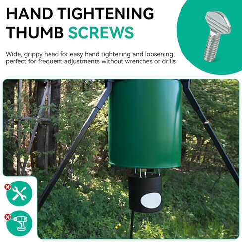 12-24 x 1/2" Thumb Screws Compatible with On Time Wildlife Feeder Parts, Carbon Steel Fully Threaded Galvanized Mounting Bracket Finger Screws, 5 Pack in Kuwait
