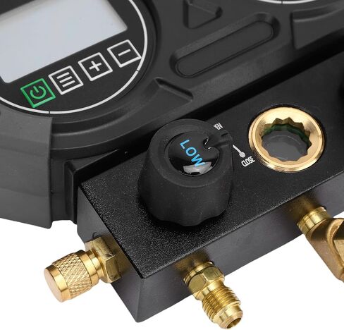 مقياس التفريغ الرقمي المنوع HVAC ميكرون، 0-6000 كيلو باسكال ± 0.2% دقة لشحن المبرد بالتيار المتردد، أداة اختبار الضغط والتسرب مع 19 مبردًا in Kuwait