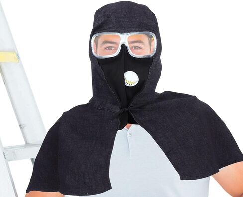 غطاء رأس من قماش الدنيم من STAHAD مع نظارات مدمجة، تصميم شال للحماية من الرياح وسهولة الصيانة، معدات أمان للجنسين للأعمال الخشبية وحماية العمال in Kuwait