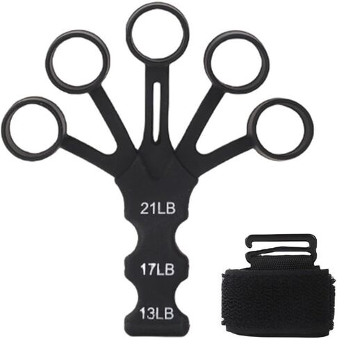 Silicone Finger Strengthener & Wrist Exerciser, 3 Levels Grip Strength Trainer for Basketball Shooting, Guitar, Climbing in Kuwait