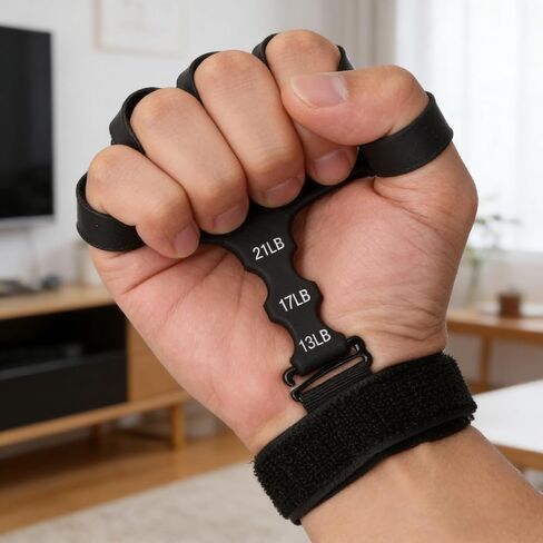 Silicone Finger Strengthener & Wrist Exerciser, 3 Levels Grip Strength Trainer for Basketball Shooting, Guitar, Climbing in Kuwait
