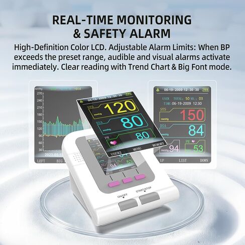 Veterinary Blood Pressure Monitor for Small Animals,Home Use Pet Hypertension Monitor,3 Cuffs Included,100 Groups Memory for Cat Dog Pet Use in Kuwait
