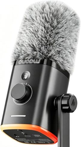 LEFXMOPHY الزجاج الأمامي لميكروفون MAONO PD100W PD100XS Deadcat رمادي الفراء الرياح إفشل هيئة التصنيع العسكري فروي مرشح البوب in Kuwait