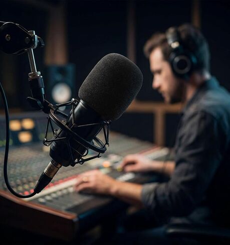 5 Pcs Mic Foam Cover, Microphone Windscreen Pop Black Filter Covers Accessories for Most Standard Handheld in Kuwait