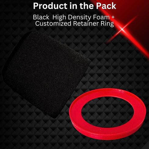 Black Pop Filter Compatible with Shure MV7 MV7X Mic Windscreen Replacement with High Dense Foam and Red Retainer Ring Accent for Gaming Streamer Setup in Saudi Arabia
